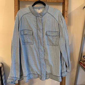 Ava & Viv zip up chambray shirt